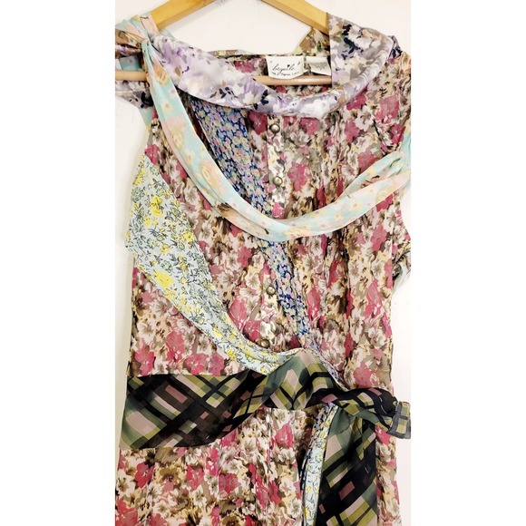 Anthropologie BEGUILE by Bryan‎ Lars Size 6 Dress Ruffle Drape Coquette Gypsy - Picture 3 of 6